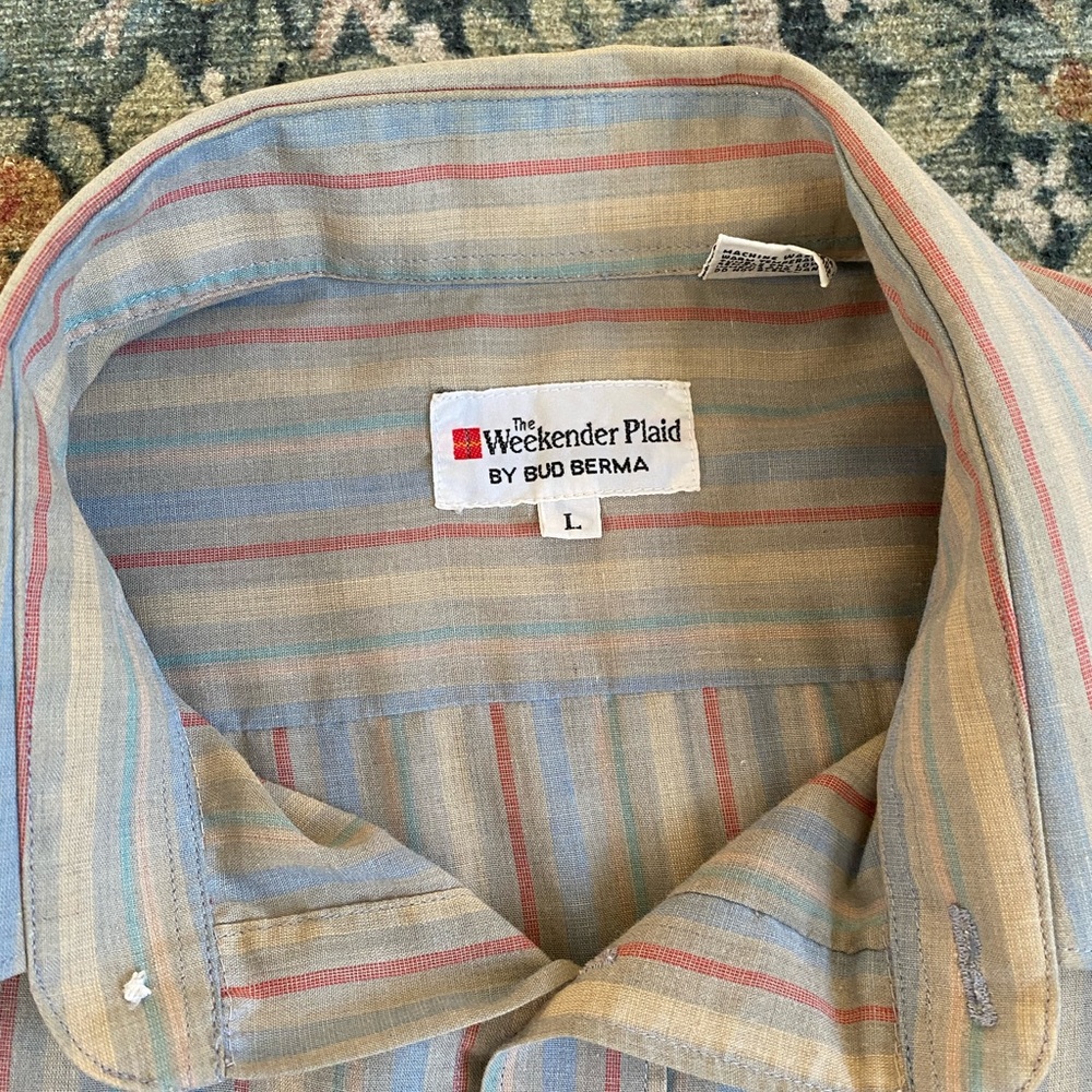 Vintage Mens L retro 80s shirt - Picture 2 of 2